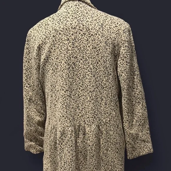 Anthropologie Cartonnier Rowan Leopard Blazer Small Cotton Metallic Jacket - Picture 5 of 8